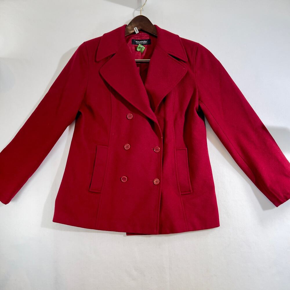 Blazer Coat Emanual Ungaro Woman 10 90% Wool 10% Cashmere 3 Button Dble Breasted